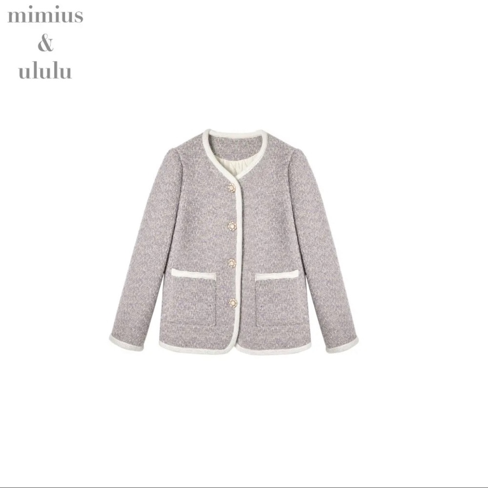 Light Taro Tweed Jacket